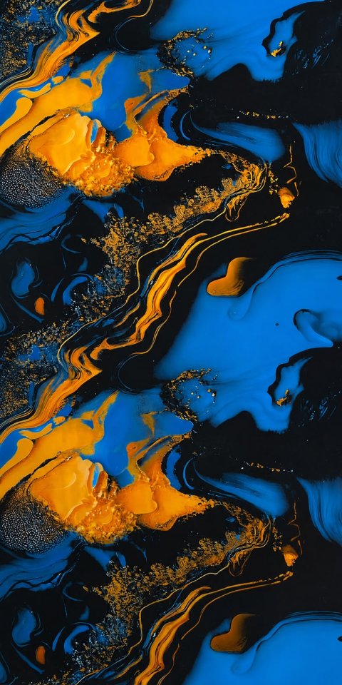 Golden Blue UV Marble Sheet